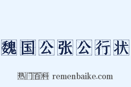 魏国公张公行状是什么意思的图片